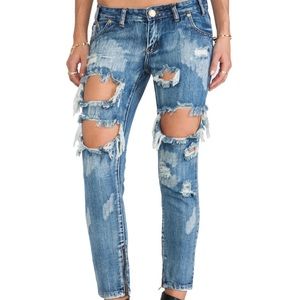 ONETEASPOON trashed freebirds jeans